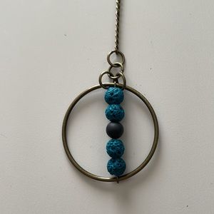 2 for $32 / Lava bead hoop necklace